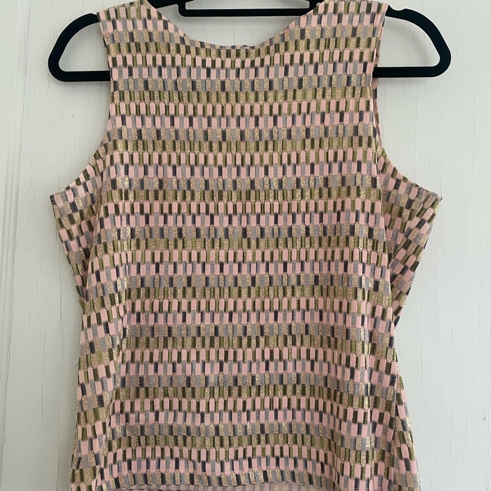 Pink and Gold Patterned Women's Top